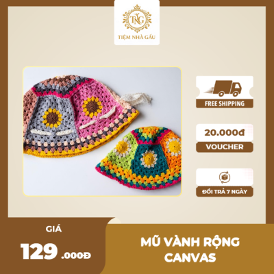 Mũ Crochet/Mũ Đan Dây Tiệm nhà gấu