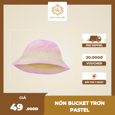 Nón Bucket Trơn Pastel Tiệm Nhà Gấu