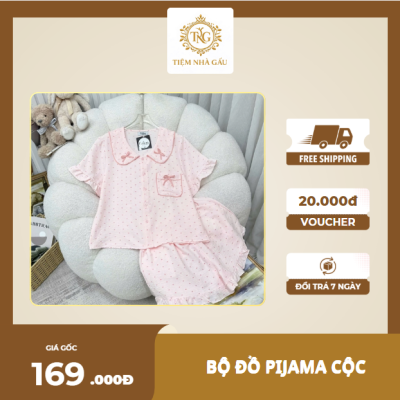 Bộ đồ ngủ pijama cộc mặc cho nữ siêu xinh