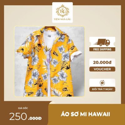 Áo Sơ Mi Hawaii Nam Nữ Họa Tiết