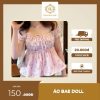 Áo Bae Doll Nữ Cổ Vuông Tay Phồng - Áo Kiểu Tiểu Thư Xòe Xinh Xắn
