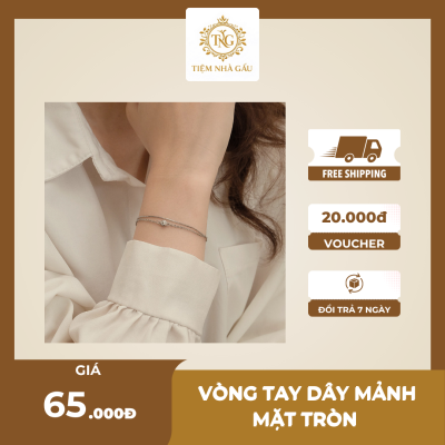 vòng tay dây mảnh mặt tròn