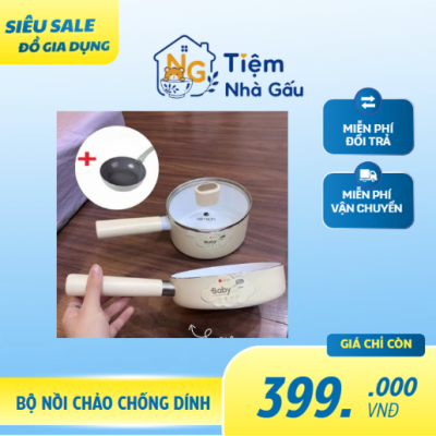 Bộ nồi chảo chống dính - Tiệm Nhà Gấu