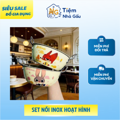 Set nồi inox hoạt hình TNG