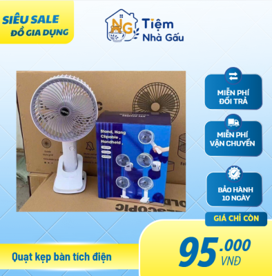 Quạt kẹp bàn tích điện