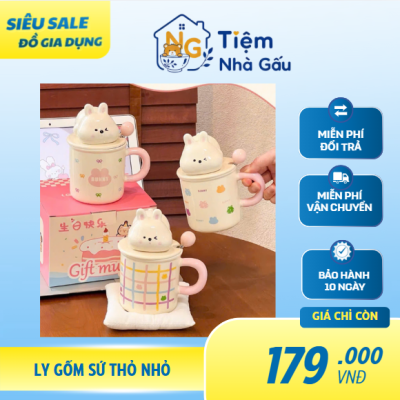 Ly gốm sứ thỏ nhỏ Tiệm Nhà Gấu