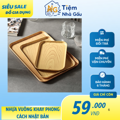 Nhựa Vuông Khay Phong Cách Nhật Bản