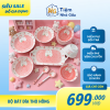 Bộ Bát Đĩa Thỏ Hồng - Tiệm Nhà Gấu